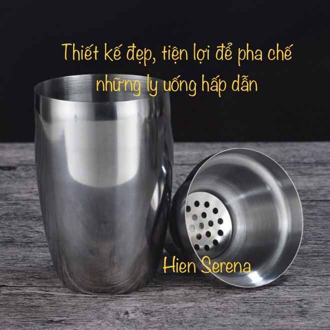 Bình lắc inox, bình shaker 350ml - 550ml - 750ml
