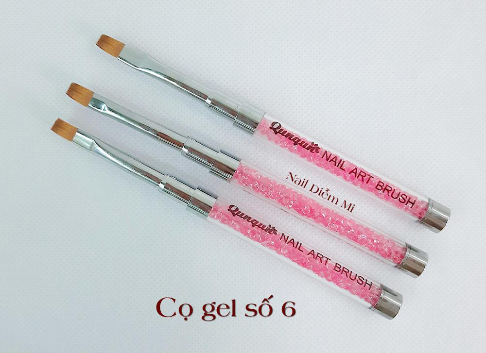 [HCM]Cọ đắp gel cán đá hồng số 6