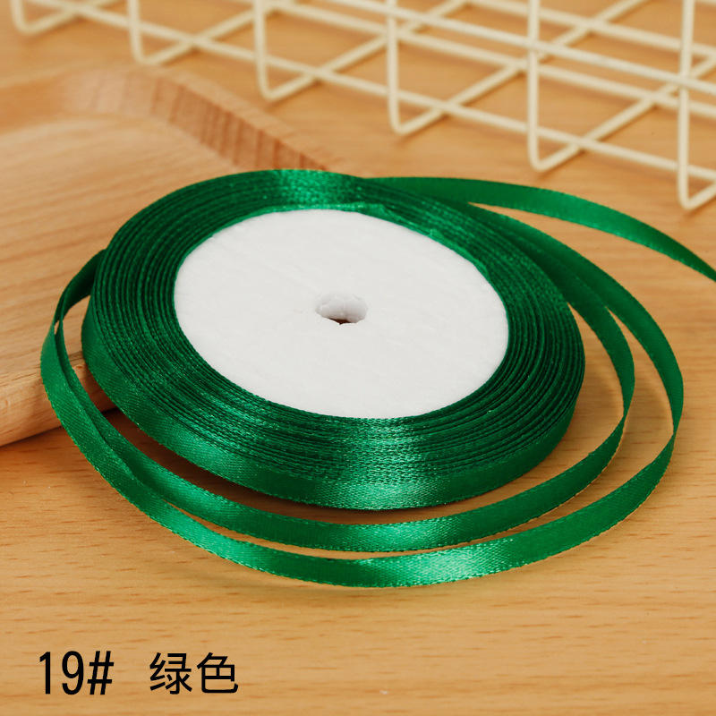 Ruy băng lụa 6mm (cuộn 22 mét), trang trí gói hoa, gói quà, làm đồ thủ công, handmade