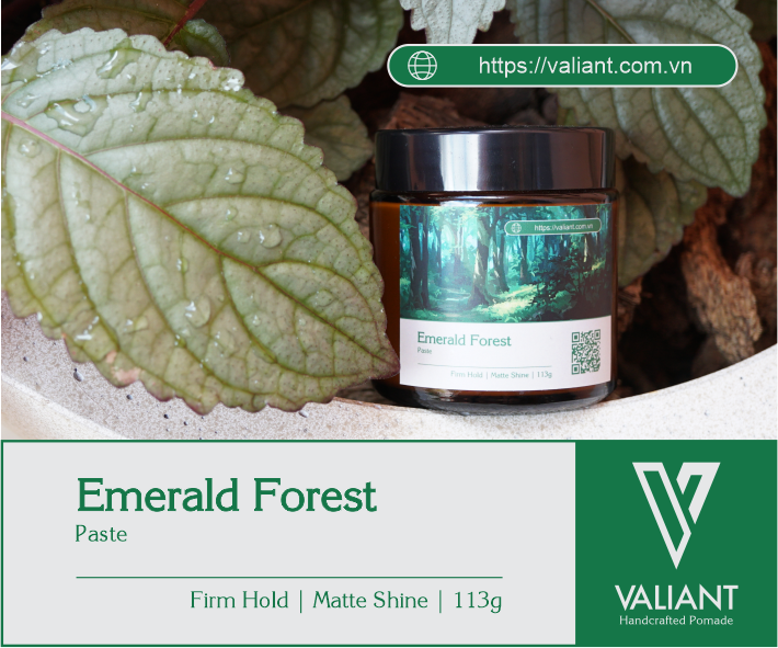 Sáp vuốt tóc Valiant - Emerald Forest - Matte Paste - 113g