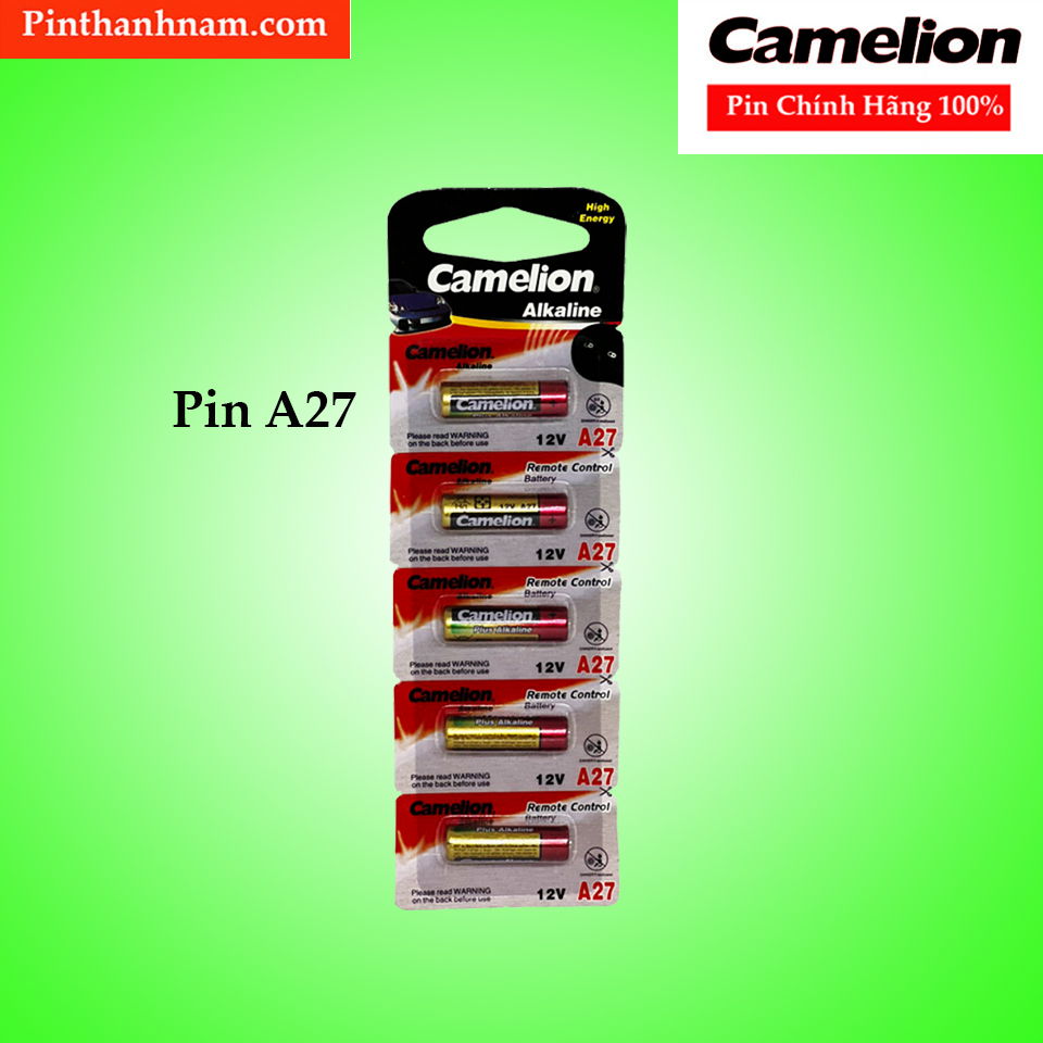 Pin a27 camelion 12v vỉ 5 viên thay khiển remote cửa cuốn , pin chuông cửa