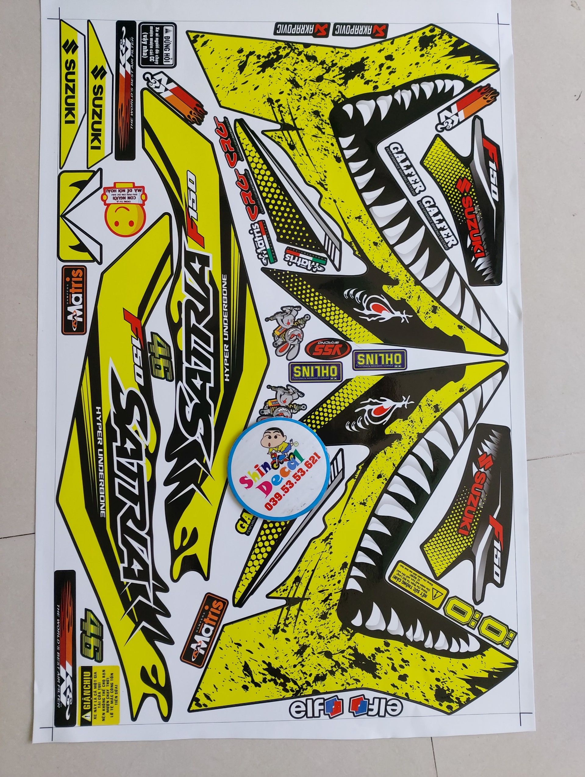 Tem satria fi mẫu cá mập siêu đẹp