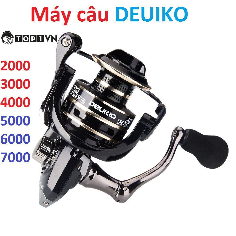 Máy câu cá deuko ac kim loại 2000 tới 7000 tùy chọn size