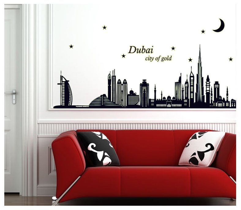 [HCM]Decal dán tường Dạ quang Dubai dạ quang siêu nét DDQ001 (55 x 165 cm)