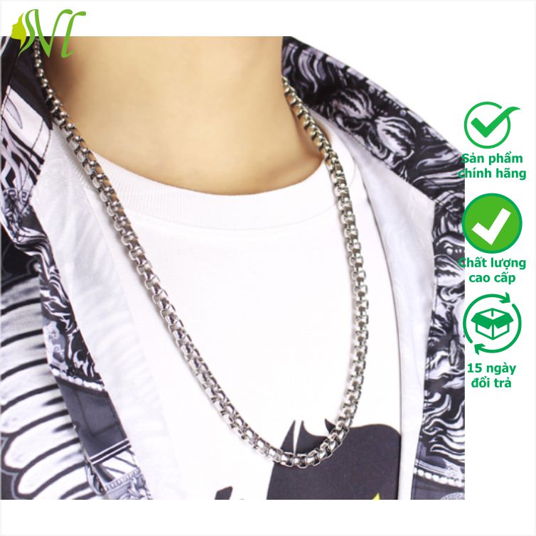 Dây chuyền nam đẹp ngầu bông dừa to 7 ly  dây chuyền nam titan chuyền nam  mạ vàng 24k dây chuyền nam ngầu dây chuyền nam không đen không gỉ xài nước tốt Người Đẹp Vì Lụa