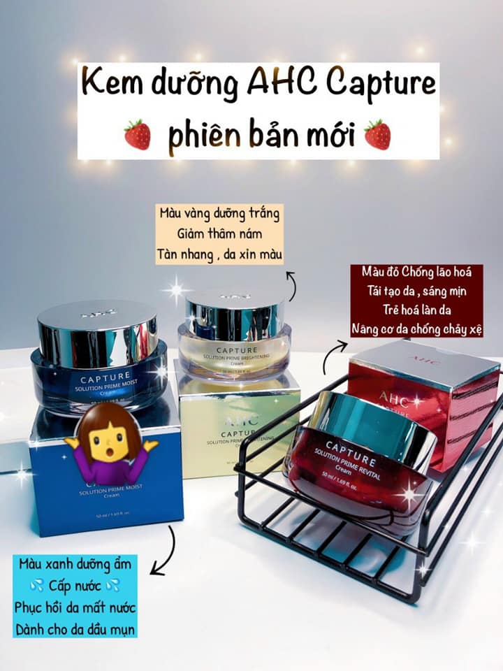 [HCM]Kem dưỡng trắng da Ahc Capture Solution Max Cream (màu vàng)