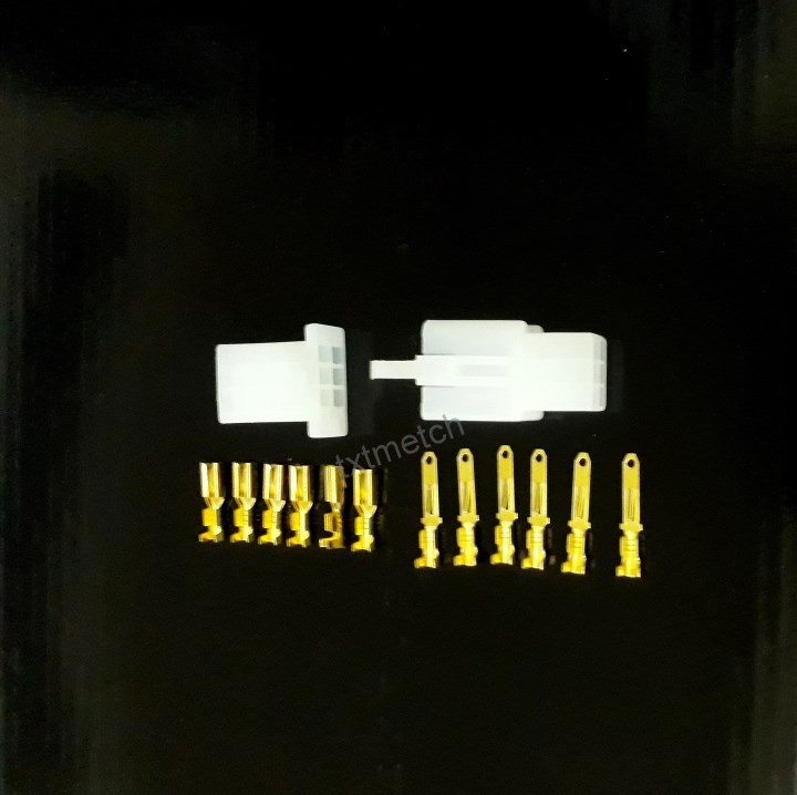 Giắc nối điện xe máy 6 chân cos 2.8mm (5 bộ)