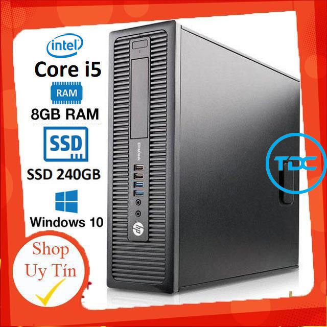 Máy tính để bàn HP ProDesk 600 G1 SFF CPU intel core i5 4570 - Ram DR3 8GB - Ổ cứng SSD 240GB. Tặng Bàn Di Chuột và USB Thu Wifi.