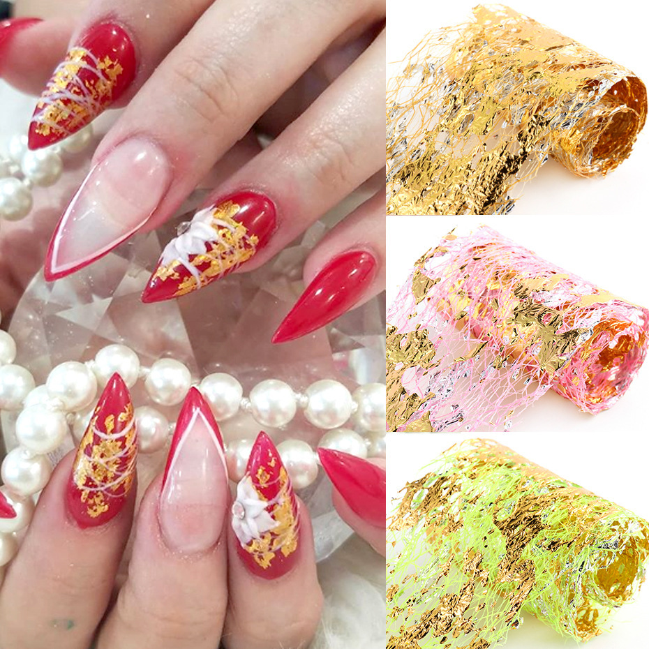 Foil Ren Giấy Bạc 10 Màu Trang Trí Móng