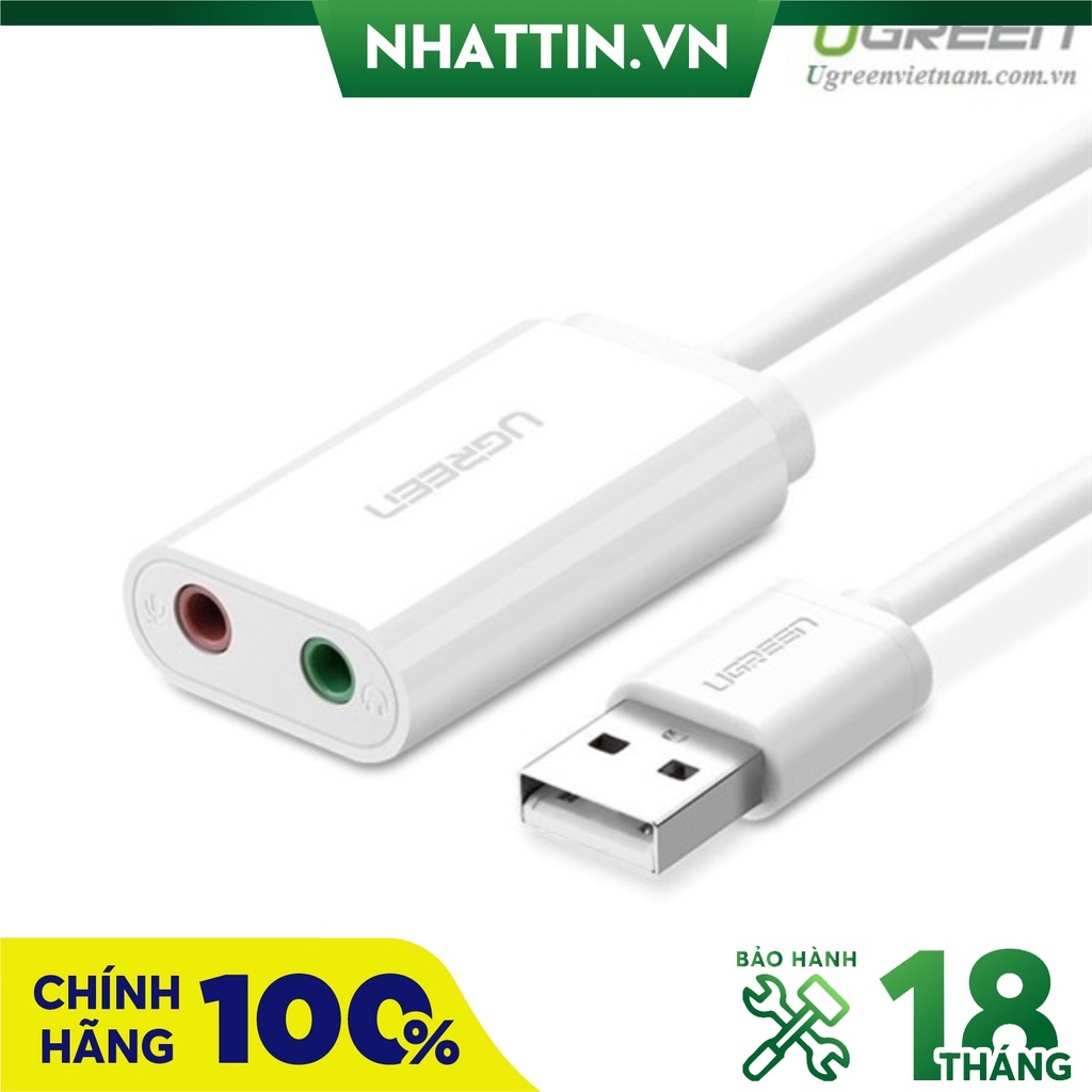 Card sound usb 2.0 to 3.5mm chính hãng ugreen 30143 - phân phối chính hãng