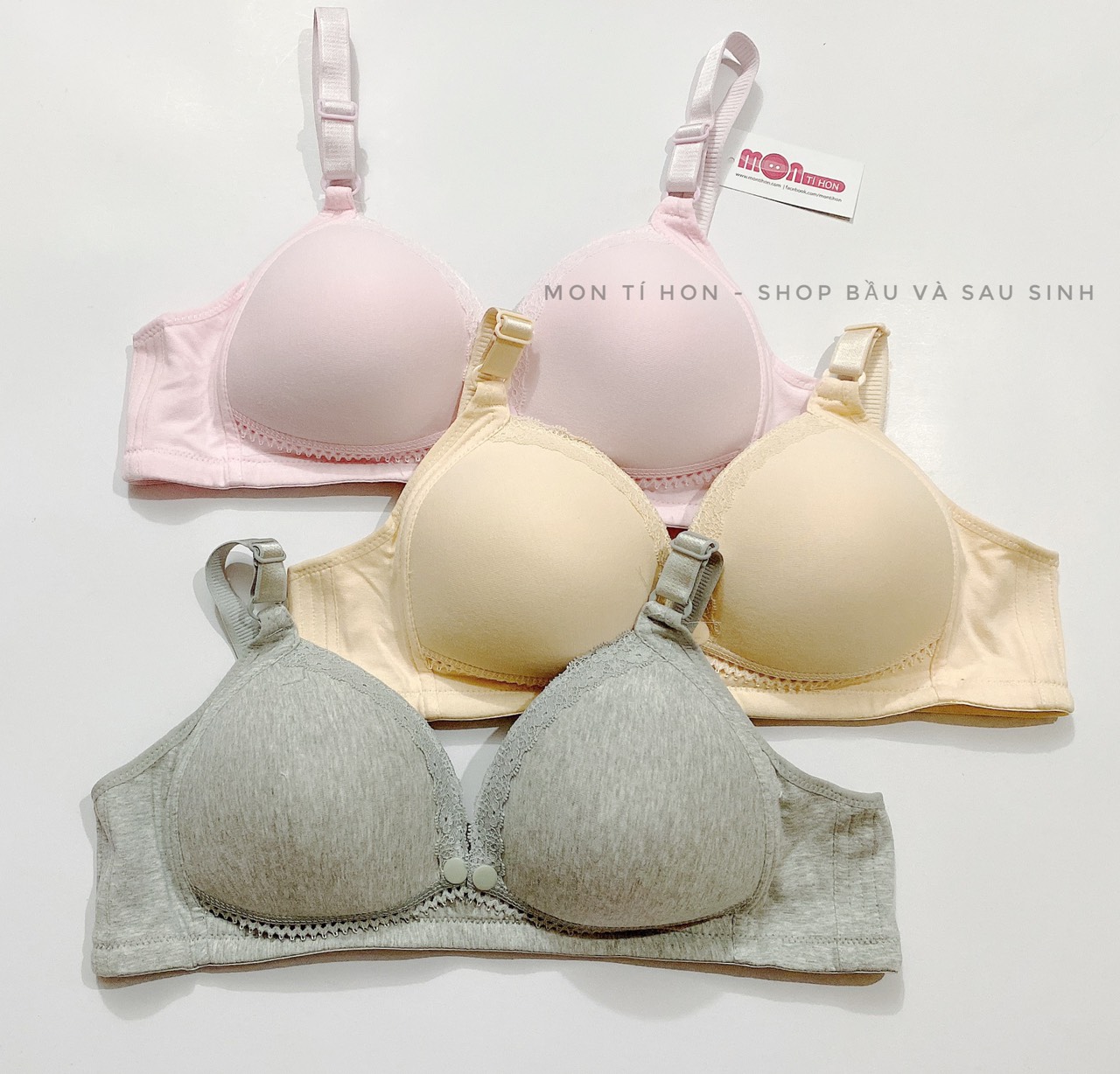 Áo lót cỡ to dành cho mẹ bầu và sau sinh mở cúc ngang cho con bú - K20 (cúp C)