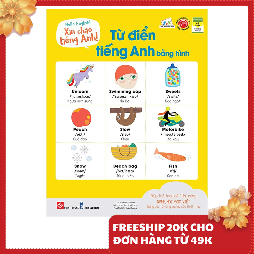 Sách cho bé - Hello English! - Xin chào tiếng Anh!- Từ điển tiếng Anh bằng hình
