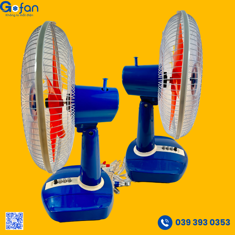 Quạt bàn B3 kẹp bình Ắc Quy DC 12V