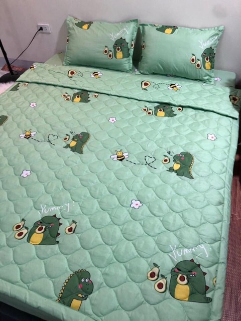 Set Ga + 2 Vỏ Gối Poly Cotton M6/M8