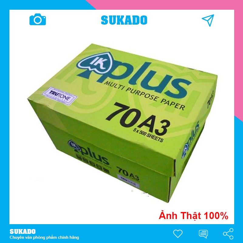 Giấy a3 ik plus 70gsm 500 tờ xuất xứ indonesia sukado gika370