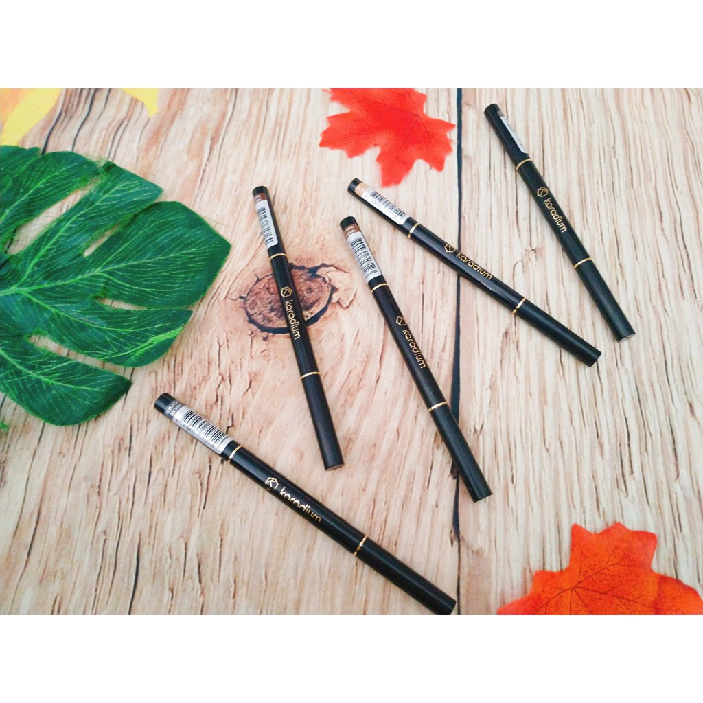 Chì kẻ mày không trôi Karadium hai đầu ( black brown)