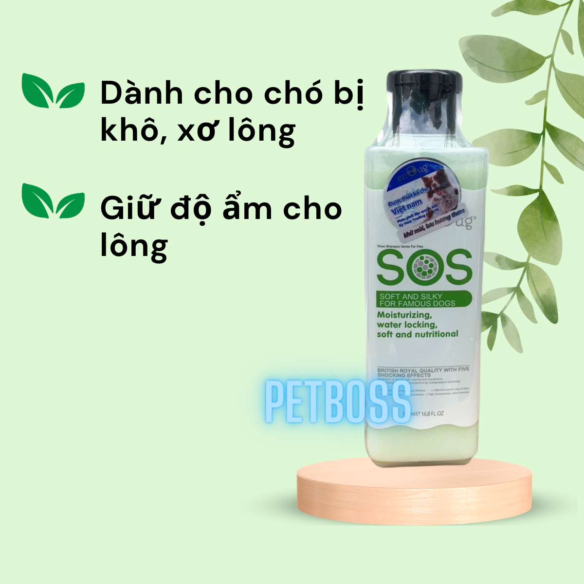 SỮA TẮM SOS CHO THÚ CƯNG CHAI 530ML