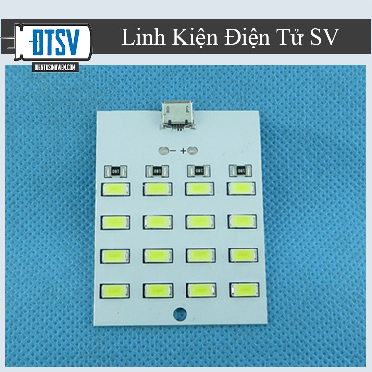 Module 16 bóng LED siêu sáng nguồn micro USB 5VDC- Linhkiendientusv.vn