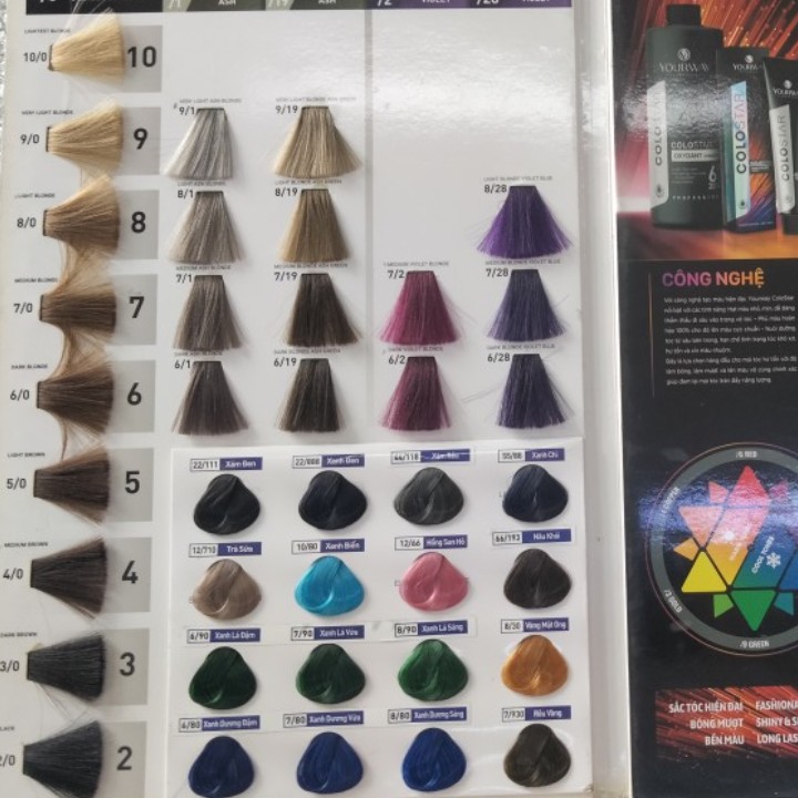 Nhuộm Tóc YOURWAY chưa có oxy Colostar (nhắn tin cho shop để chọn màu khác)