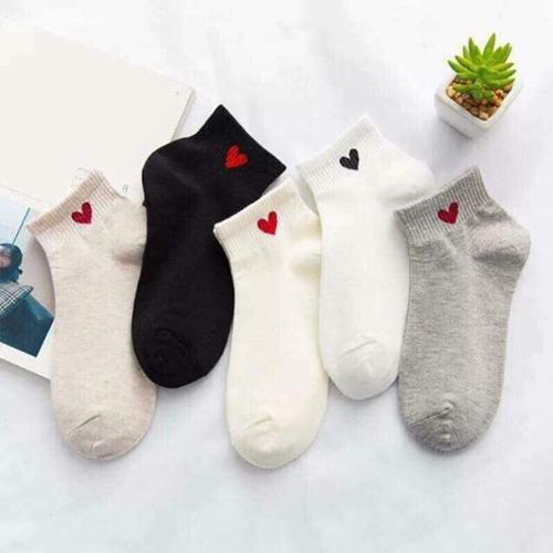 ComBo 10 Đôi Tất In Hình Trái Tim Siêu Hot