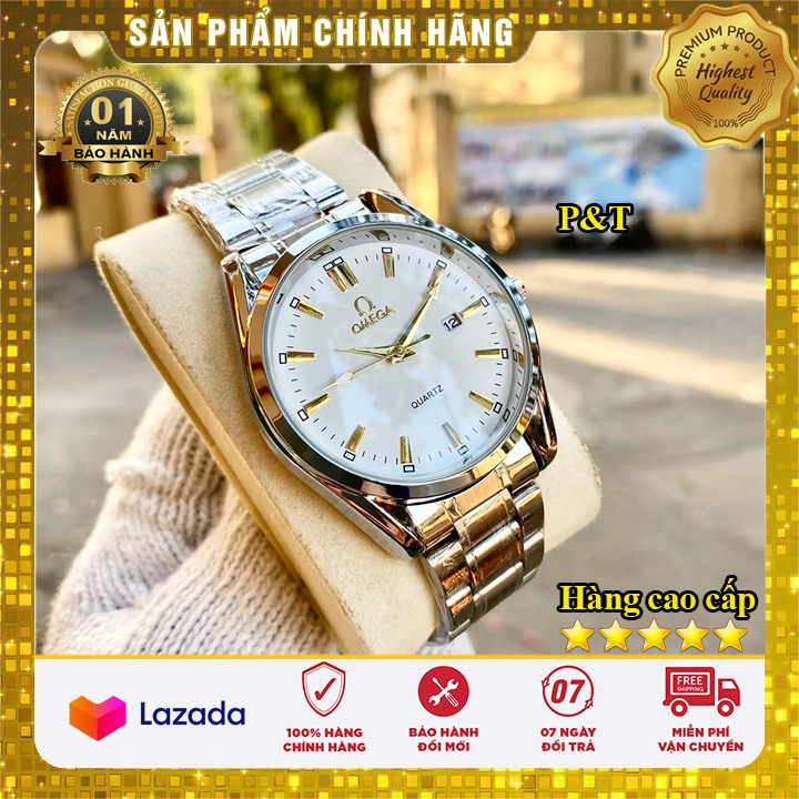 Đồng Hồ Nam OMGG 8344G Dây Thép Khung Thép Chống Xước, Chống Nước