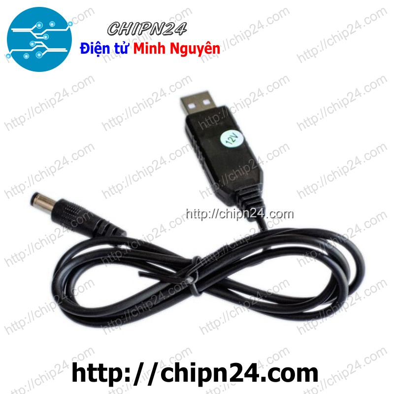 Cáp chuyển đổi điện áp từ cổng usb 5v sang 12v