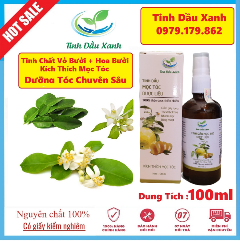 Tinh Dầu Mọc Tóc, Dưỡng Tóc Dược Liệu 100ml