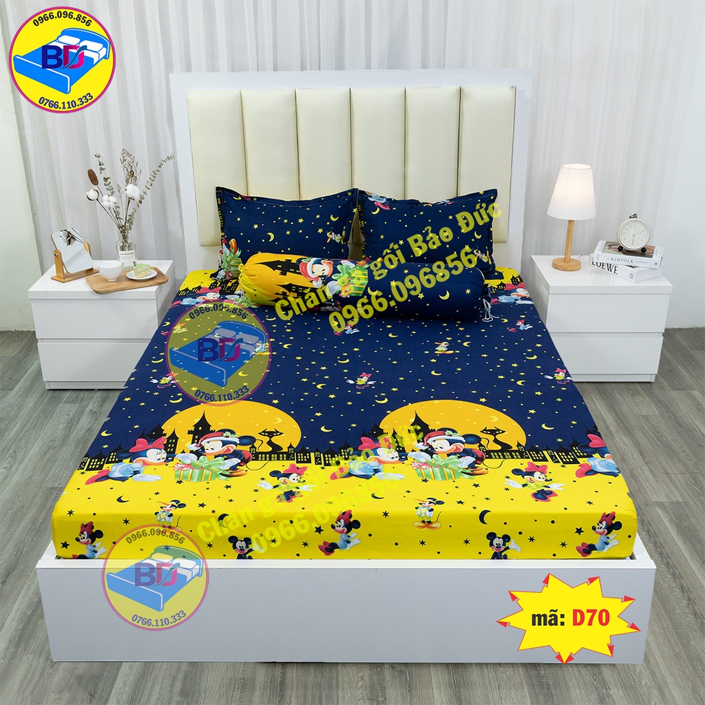 Bộ ga giường cotton poly cao cấp ( gồm 4 món )