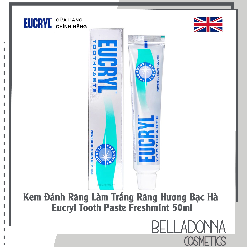 Kem Đánh Răng Làm Trắng Răng Hương Bạc Hà Eucryl Tooth Paste Freshmint 50ml