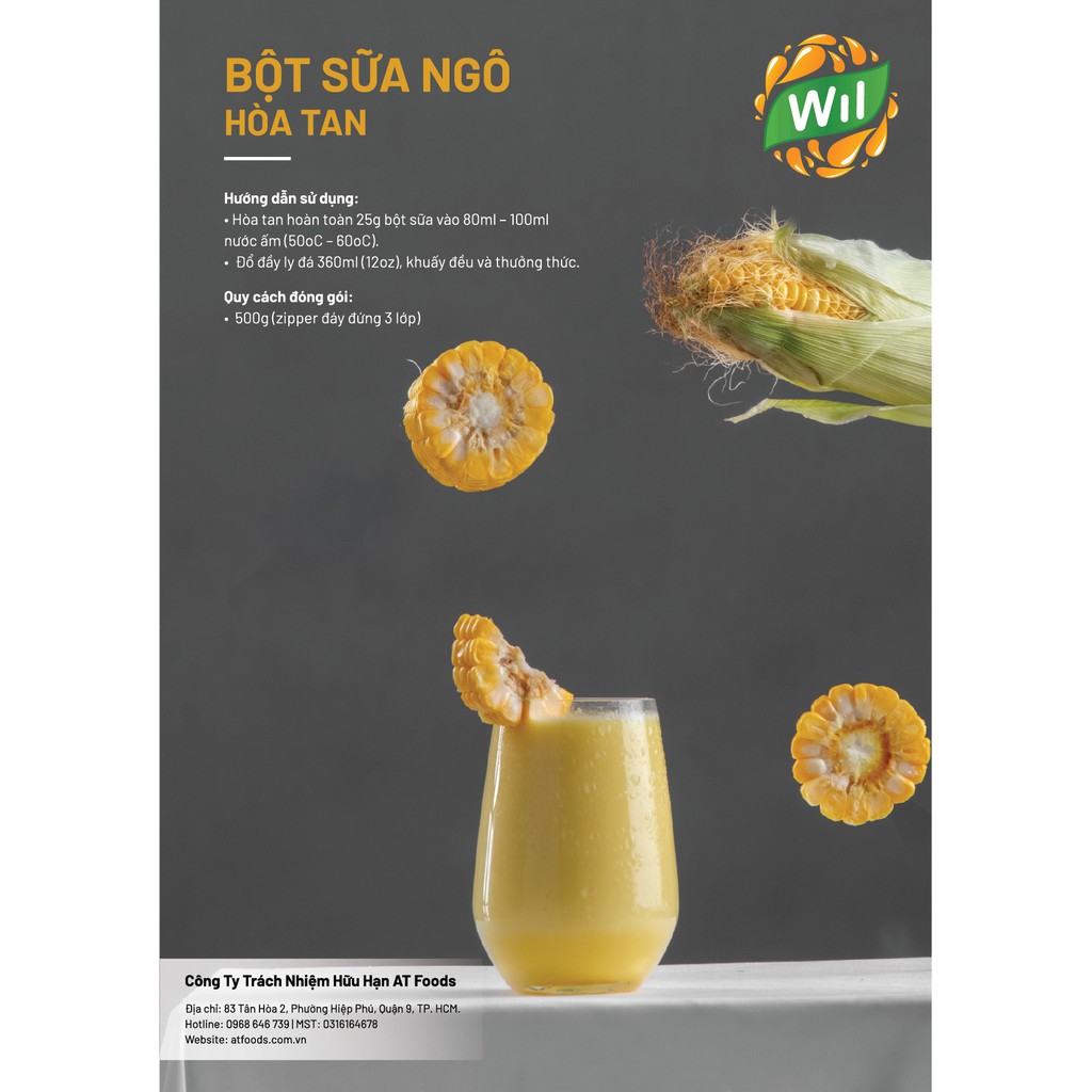 Bột sữa ngô Wil 500g