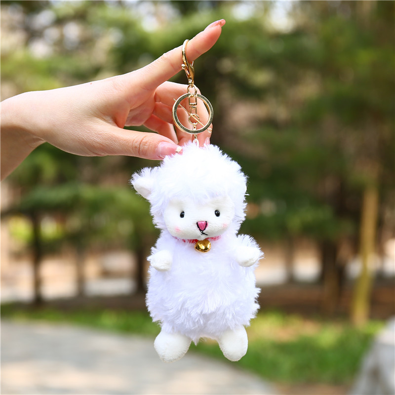MÓC KHÓA CỪU NGẠI NGÙNG THÚ BÔNG (CÓ MÓC KHÓA KIM LOẠI)