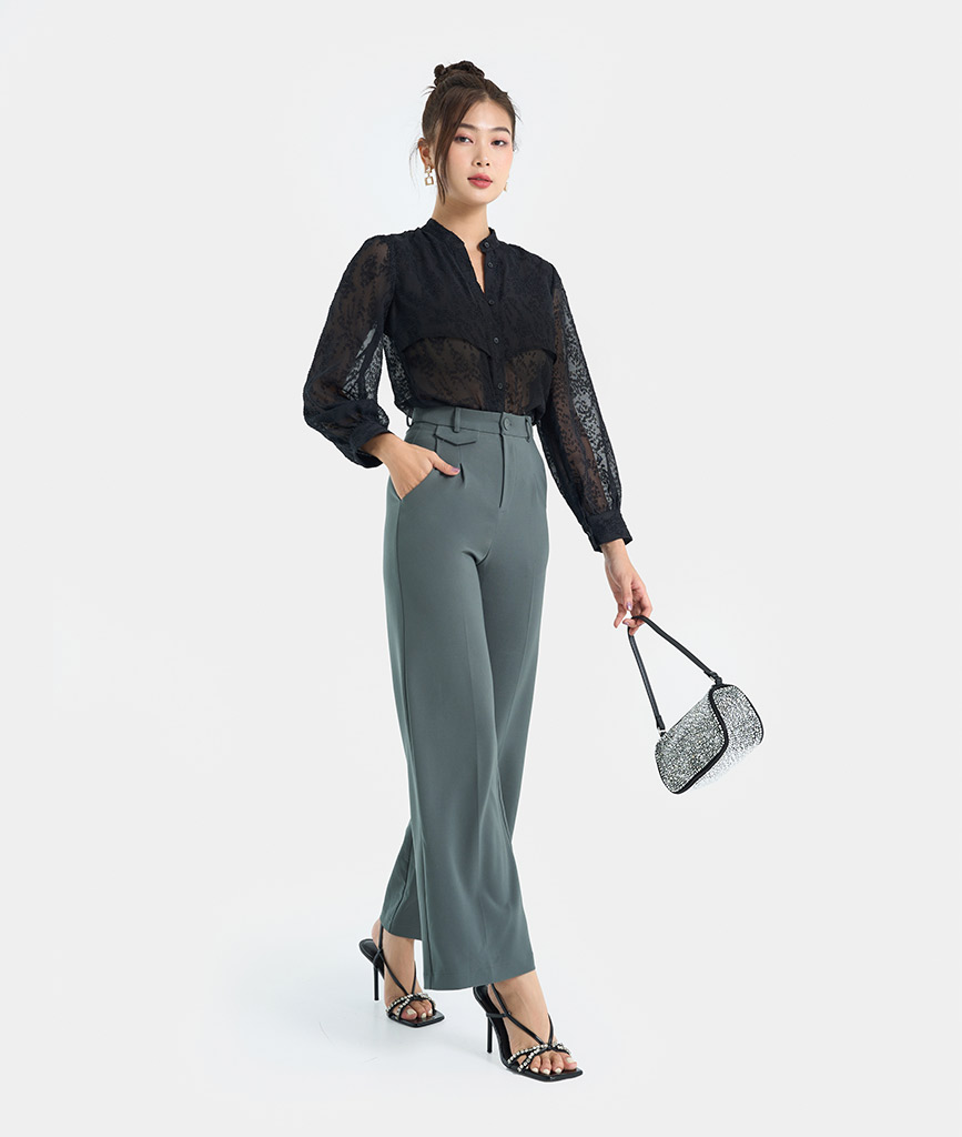 Áo Sơmi Nữ Thời Trang HNOSS Basic Form Rộng HNASM016