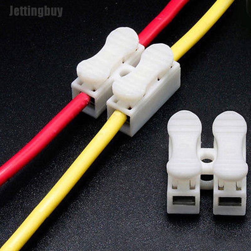 Jettingbuy 30 Pcs Electrical Cable Connectors Quick Splice Lock Wire Terminals Self Locking