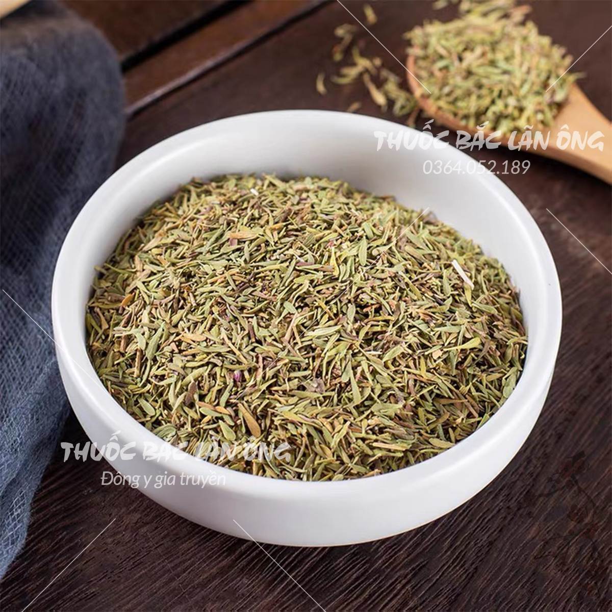 Lá húng quế tây khô 100g (Lá Basil nguyên liệu món Âu chuẩn vị) - Lãn Ông