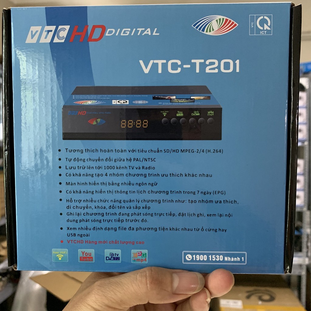 Đầu Thu Truyền Hình Số Mặt Đất DVB T2 VTC T201 Model 2021