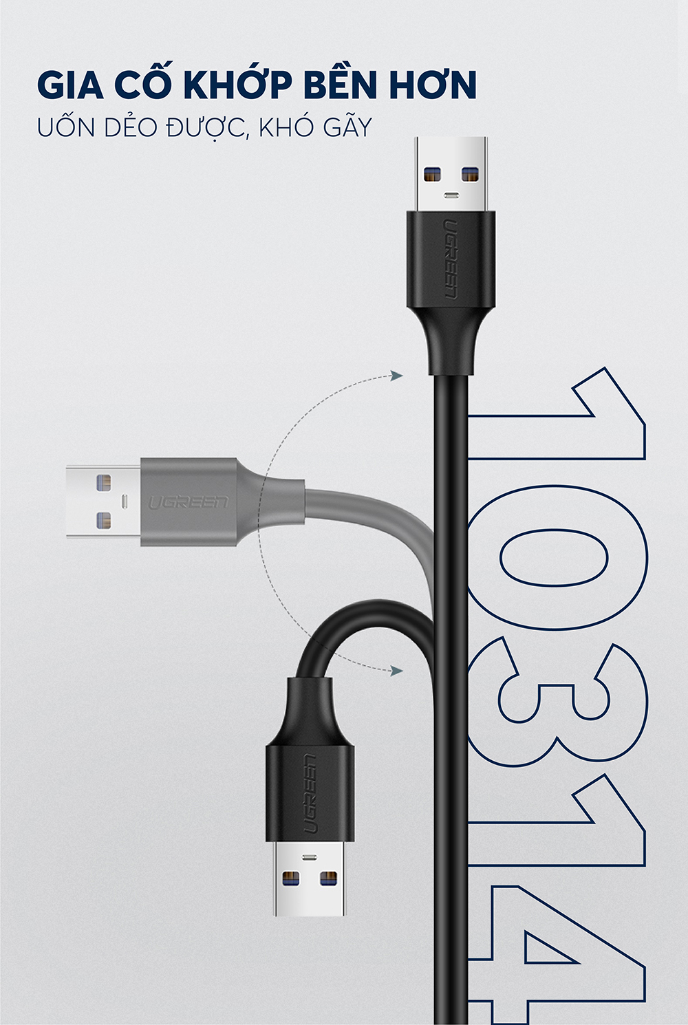 Dây nối dài USB 2.0 UGREEN US103 | Tốc độ truyền dữ liệu lên đến 480Mbps | Tương thích hoàn toàn với các máy PC và Mac | Bảo Hành 18 Tháng 1 Đổi 1 | 10313 10314 10315 10316 10317 10318.