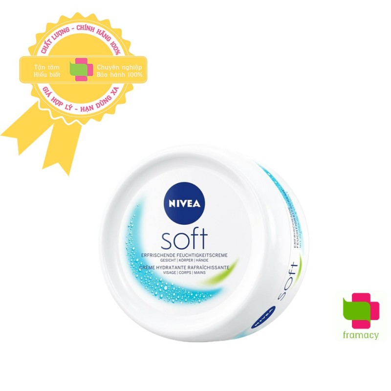 Kem dưỡng ẩm Nivea Soft, Đức (200ml) ngăn ngừa nứt nẻ, bong tróc, nuôi dưỡng làn da mềm mại cho mọi loại da cao cấp