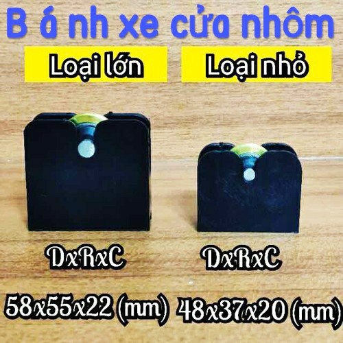 Bánh xe cửa lùa nhỏ & lớn