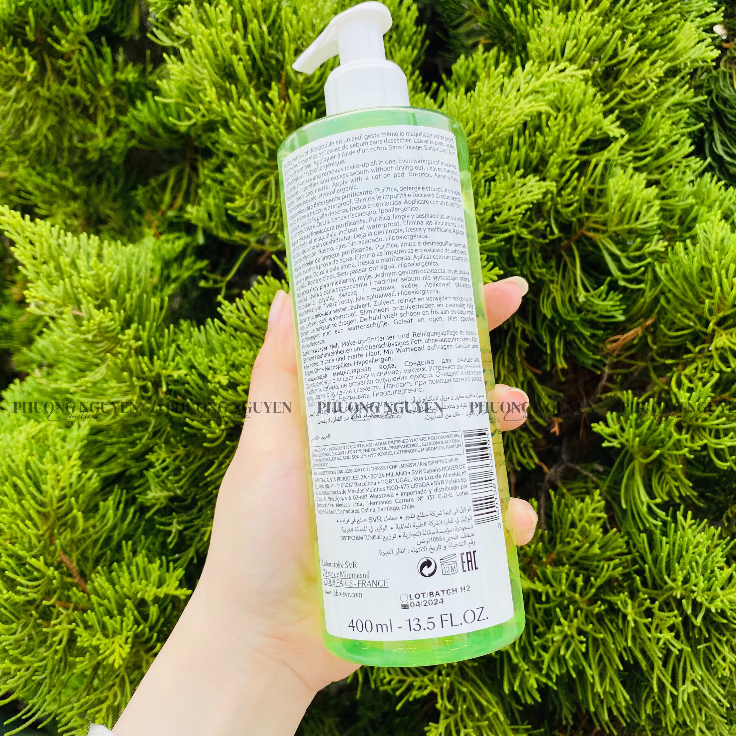 Nước tẩy trang cho da dầu SVR Sebiaclear Eau Micellaire  400ML