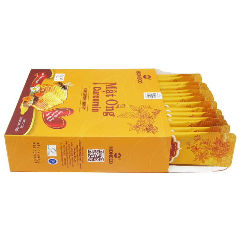 Mật ong nghệ Curcumin HONECO (Hộp 15 gói x 15g)
