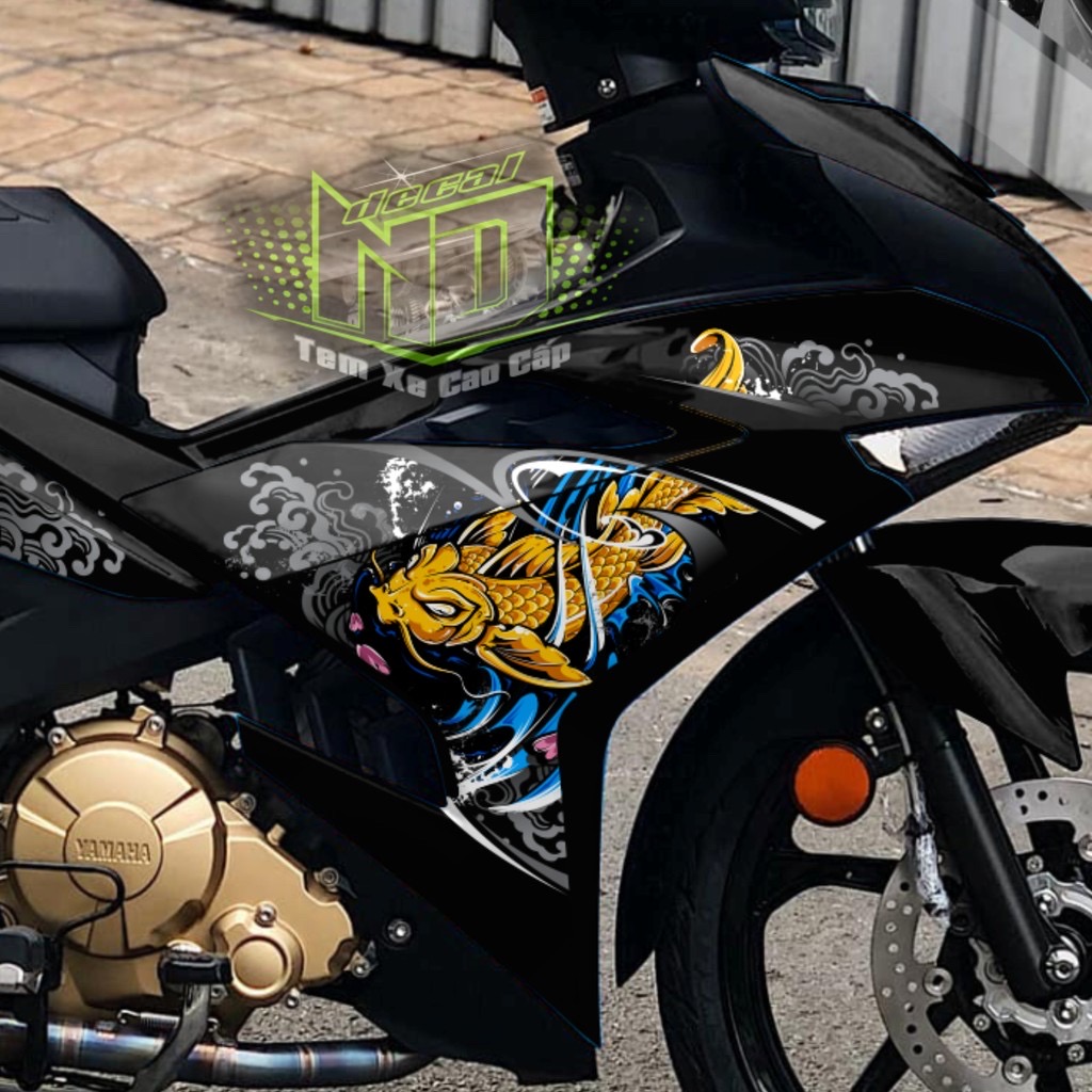 TEM RỜI EXCITER 150 CÁ CHÉP DÁN XE ĐEN