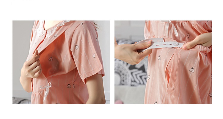 Bộ bầu và sau sinh cho bé bú chất cotton BB01