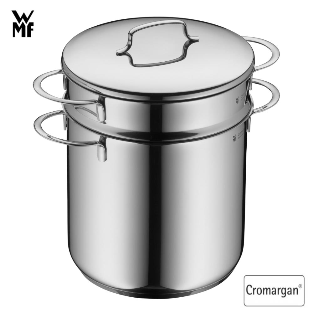 Nồi luộc mỳ kèm xửng hấp rau củ Inox 304 WMF Mini Pasta 18cm dung tích 3 lít model 0718826040 chuẩn Đức hàng chính hãng, bảo hành 24 tháng
