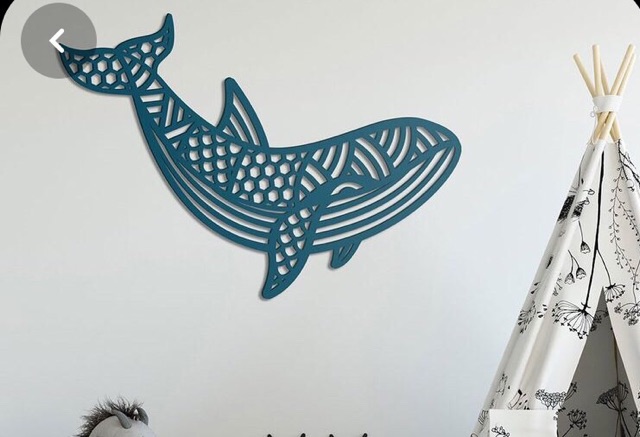 TRANH GỖ HÌNH CÁ VOI DECOR HÀN QUỐC