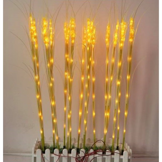 ĐÈN LED BÔNG LÚA TÀI LỘC_Bó 10 Cây_Ánh Sáng Vàng Ấm