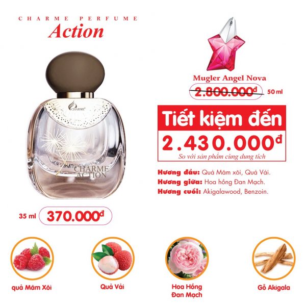 [HCM]Nước Hoa Cha rme ACTION 35ml