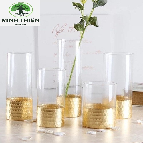 [HCM]Bình Bông Lọ Hoa Thủy Tinh Trang Trí D12CM * H20CM