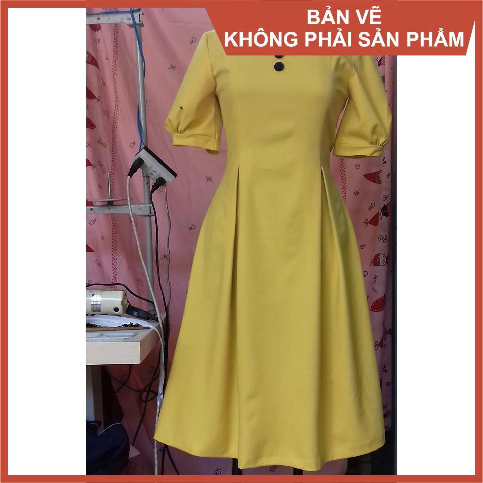 Rập giấy may đầm kiểu mã 709 (BẢN VẼ)