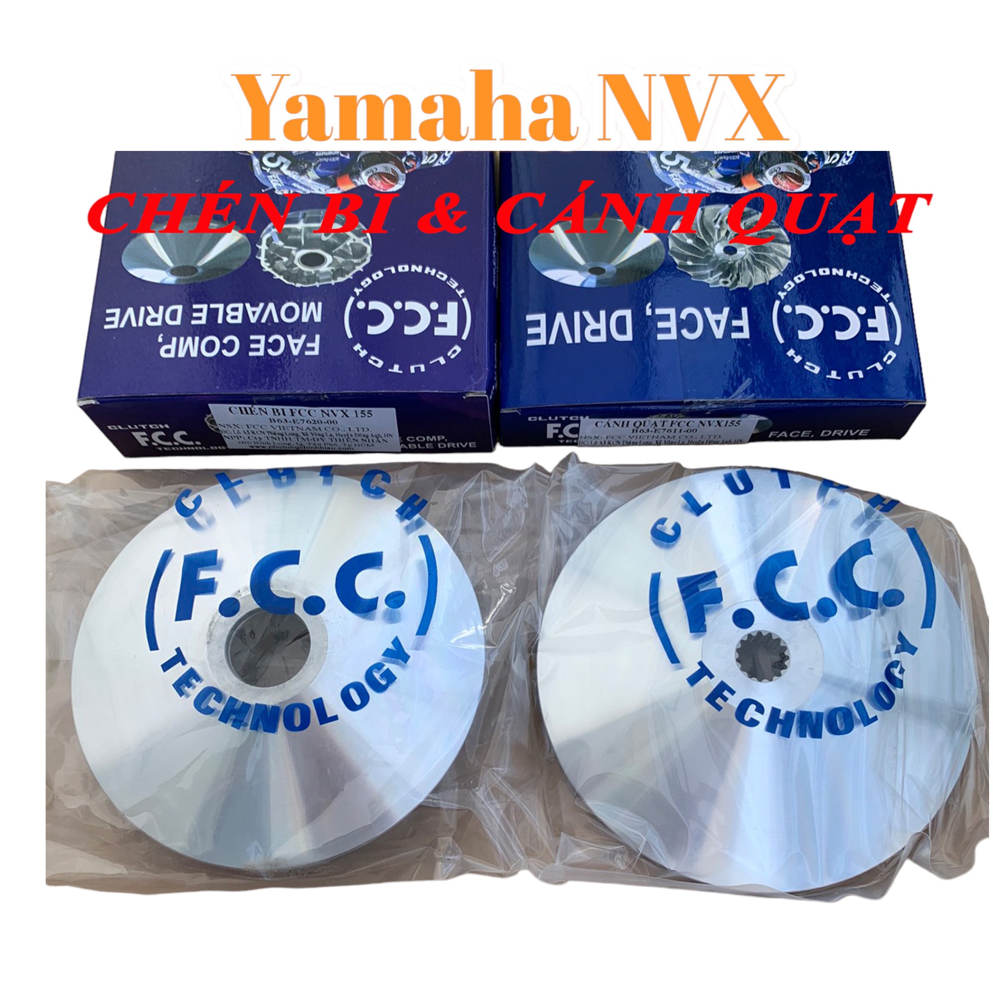 Bộ Chén Bi Và Cánh Quạt Nồi Trước Xe Yamaha NVX 125 155 zin FCC