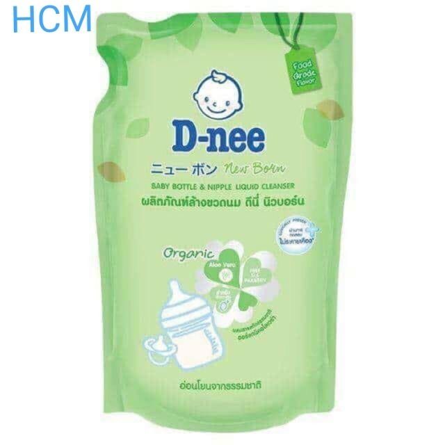 HSD 2025, 3 TÚI - Combo 3 Túi Rửa Bình Sữa Dnee 600ML Thái Lan